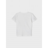 Μπλουζάκι από οργανικό βαμβάκι με τύπωμα φοίνικα, λευκό Name it 242394 2