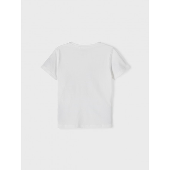 Μπλουζάκι από οργανικό βαμβάκι με τύπωμα φοίνικα, λευκό Name it 242394 2