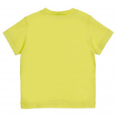 Βαμβακερό μπλουζάκι με γραφική εκτύπωση και επιγραφή Jump High, πράσινο Benetton 242416 4