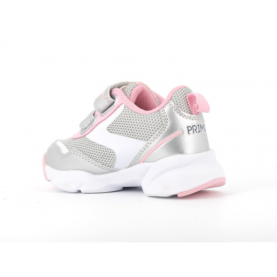 Αθλητικά παπούτσια με ροζ τόνους, ασημί PRIMIGI 242461 3