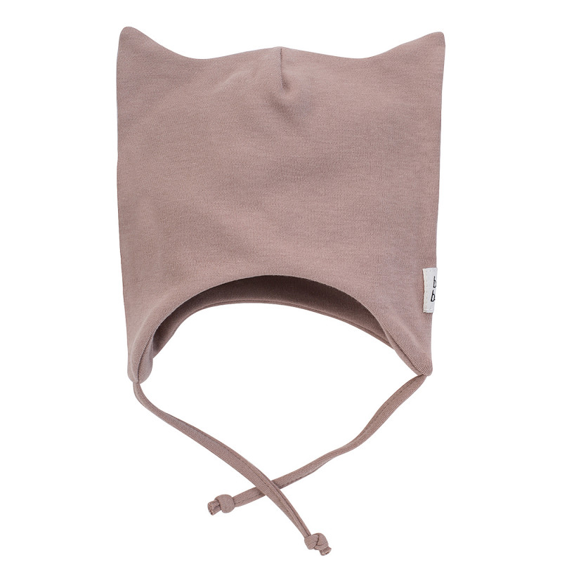 Βαμβακερό καπέλο με κορδόνια για ένα μωρό, ροζ  242528