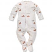 Βαμβακερό κορμάκι με γραφικό σχέδιο για ένα μωρό, σε λευκό χρώμα Pinokio 242533 