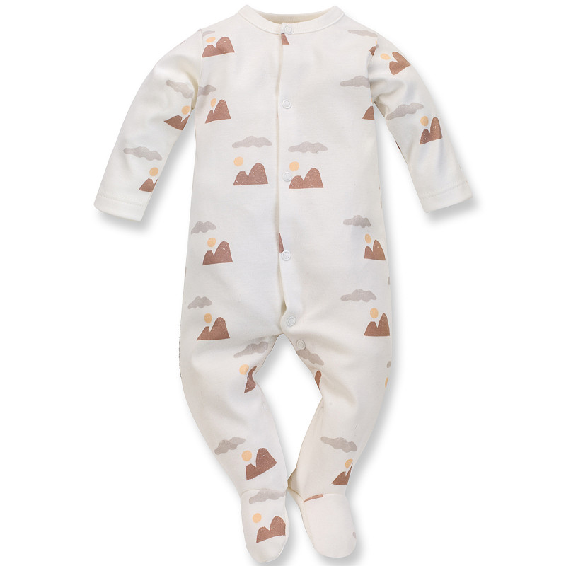 Βαμβακερό κορμάκι με γραφικό σχέδιο για ένα μωρό, σε λευκό χρώμα  242533
