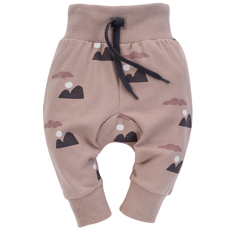 Βαμβακερό παντελόνι με γραφικό σχέδιο για ένα μωρό, ροζ  242556