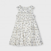 Φόρεμα με βολάν και σχέδιο, λευκό Mayoral 242663 