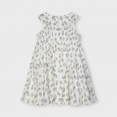 Φόρεμα με βολάν και σχέδιο, λευκό Mayoral 242664 2