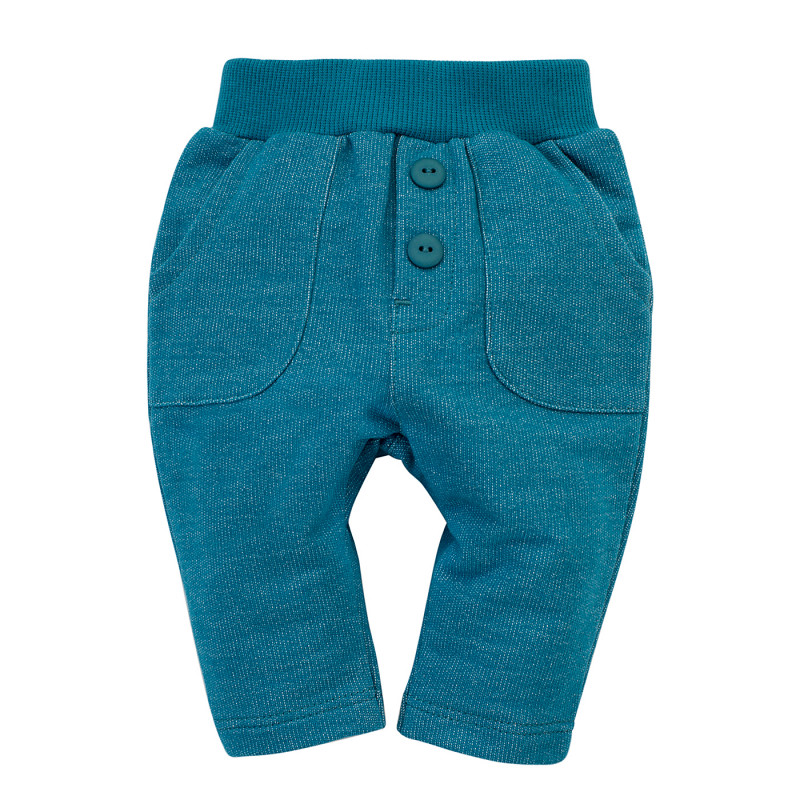 Βαμβακερό παντελόνι μωρού, σε μπλε χρώμα  242743