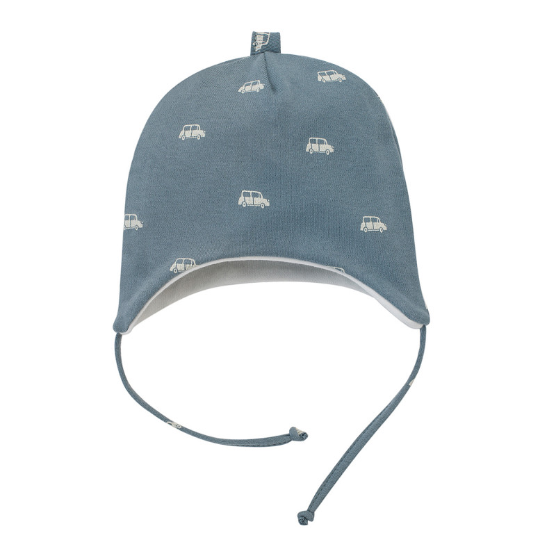 Βαμβακερό καπέλο με κορδόνια, μπλε  242795
