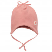 Βαμβακερό καπέλο με κορδέλα για ένα μωρό, ροζ Pinokio 242805 