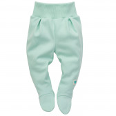 Βαμβακερό παντελόνι για μωρό σε χρώμα μέντας Pinokio 242810 