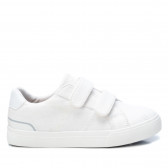 Πάνινα παπούτσια με velcro, σε λευκό χρώμα XTI 242872 