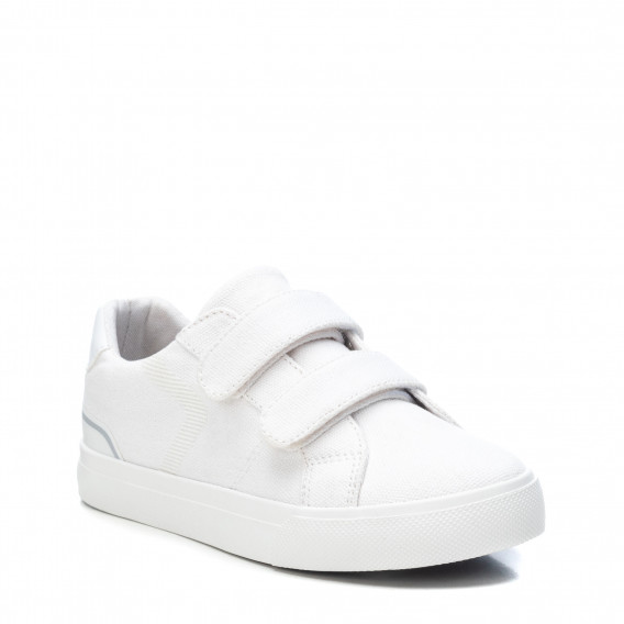 Πάνινα παπούτσια με velcro, σε λευκό χρώμα XTI 242873 2