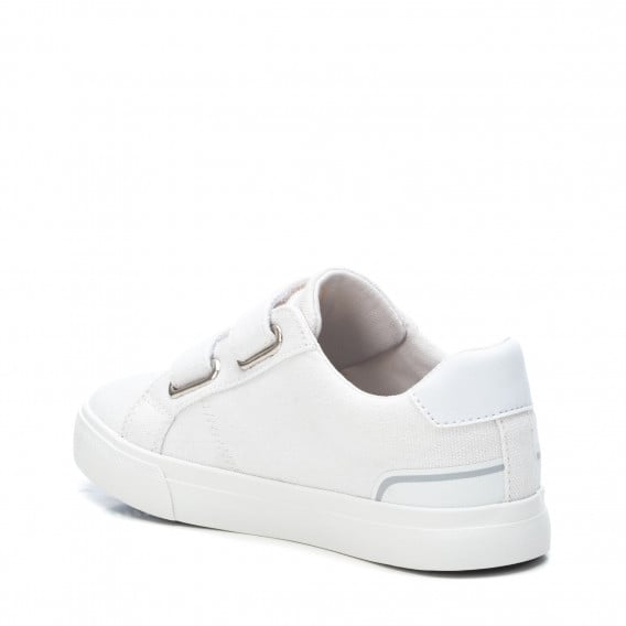 Πάνινα παπούτσια με velcro, σε λευκό χρώμα XTI 242874 3