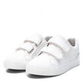 Πάνινα παπούτσια με velcro, σε λευκό χρώμα XTI 242875 4
