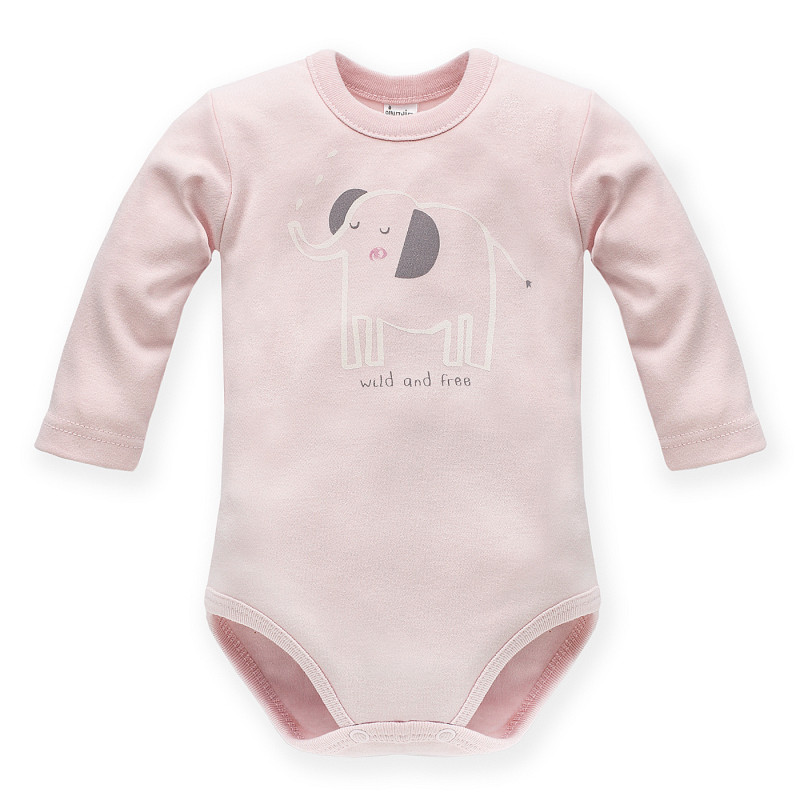 Βαμβακερό κορμάκι με ελέφαντα για ένα μωρό, ροζ  242910