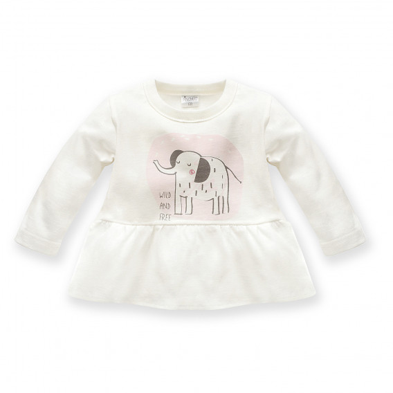 Βαμβακερό τουνίκ για ένα μωρό, λευκό Pinokio 242957 