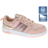 Αθλητικά παπούτσια με δερμάτινες πινελιές, ροζ Beppi 242996 