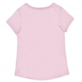 Βαμβακερό μπλουζάκι με απλικέ για ένα μωρό, ροζ Benetton 243063 2