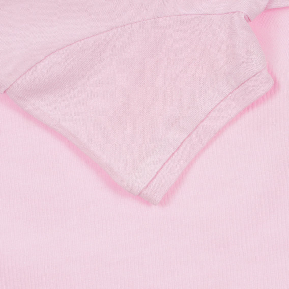 Βαμβακερό μπλουζάκι με απλικέ για ένα μωρό, ροζ Benetton 243064 3