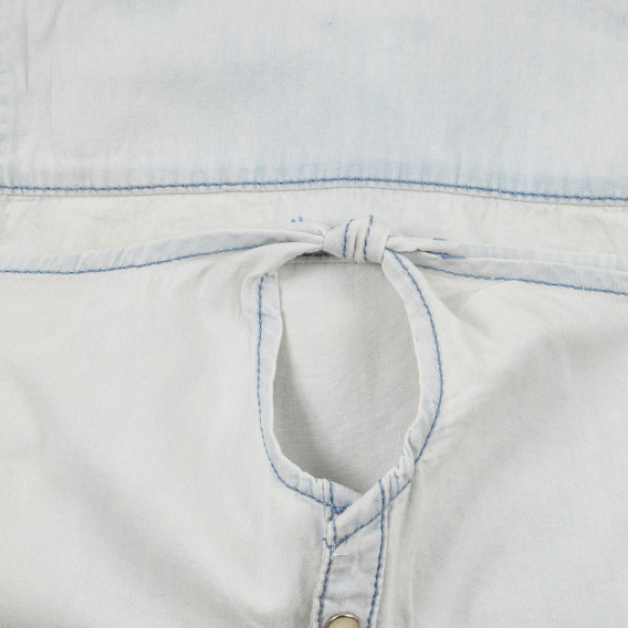 Τζιν πουκάμισο με κοντά μανίκια για ένα μωρό, γαλάζιο Benetton 243080 3