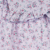 Βαμβακερή μπλούζα με λουλουδάτο τύπωμα, μωβ Benetton 243083 2