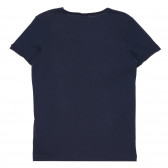 Βαμβακερό μπλουζάκι με στάμπα, σκούρο μπλε. Sisley 243108 3