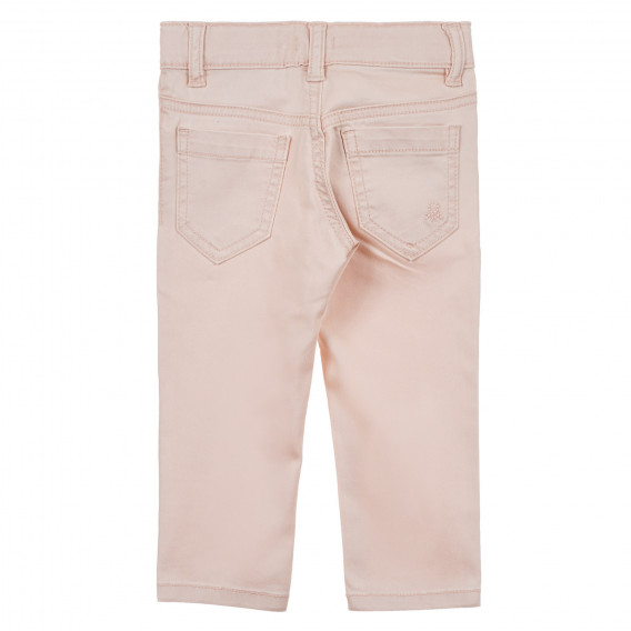 Παντελόνι με απλικέ λογότυπο μάρκας, ανοιχτό ροζ Benetton 243173 2