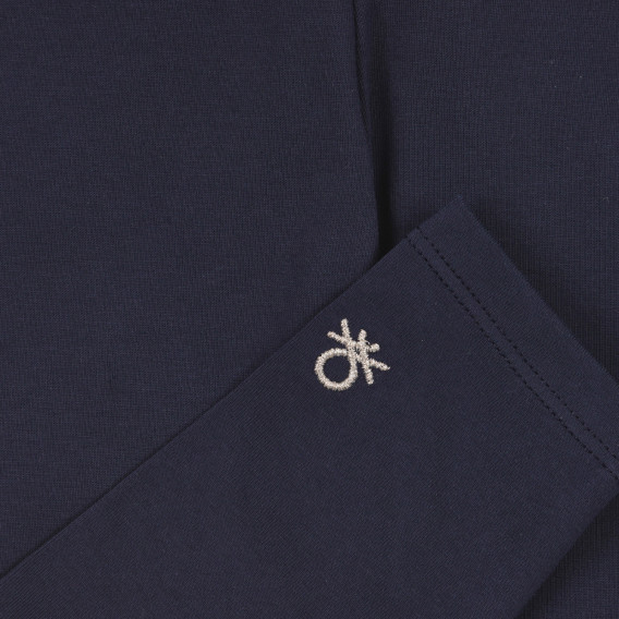 Βαμβακερό κολάν με το λογότυπο της μάρκας για μωρό, σκούρο μπλε Benetton 243186 3
