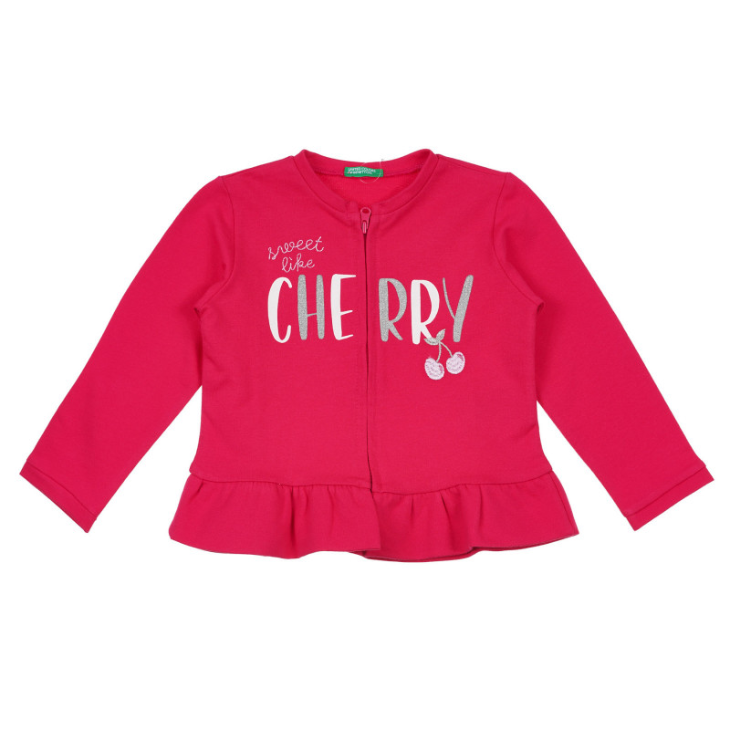 Βαμβακερή μπλούζα με σούφρες για μωρό, ροζ  243187