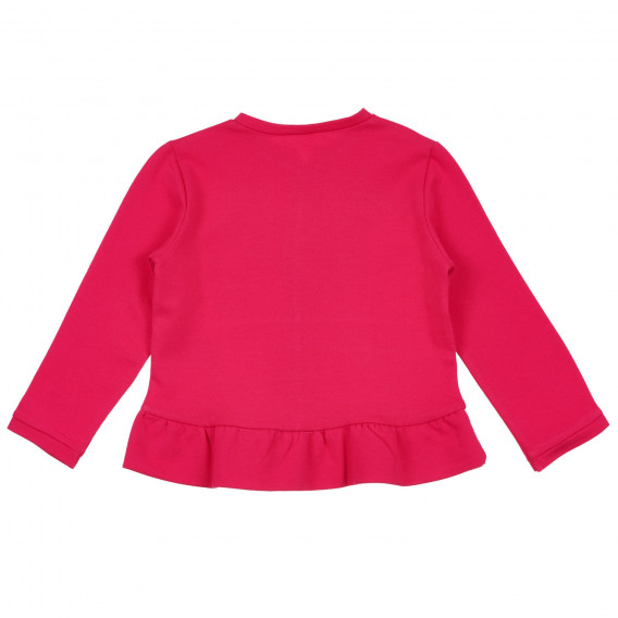 Βαμβακερή μπλούζα με σούφρες για μωρό, ροζ Benetton 243188 2