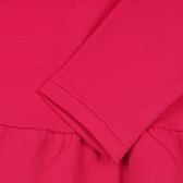 Βαμβακερή μπλούζα με σούφρες για μωρό, ροζ Benetton 243189 3