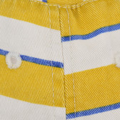 Βαμβακερό καπέλο σε κίτρινες και άσπρες ρίγες με μπλε τόνους για ένα μωρό Benetton 243229 3