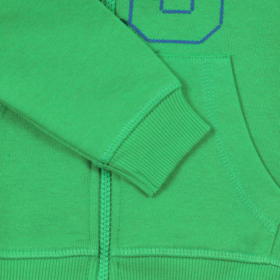 Βαμβακερή μπλούζα με τύπωμα για ένα μωρό, πράσινο Benetton 243256 3