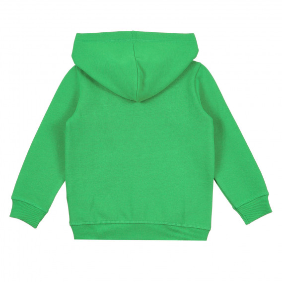 Βαμβακερή μπλούζα με τύπωμα για ένα μωρό, πράσινο Benetton 243257 4
