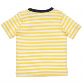 Βαμβακερό μπλουζάκι σε άσπρες και κίτρινες ρίγες. Benetton 243297 4