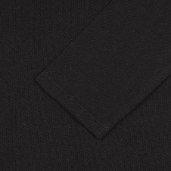 Βαμβακερή μπλούζα με λεζάντα Cool, μαύρο Benetton 243340 3