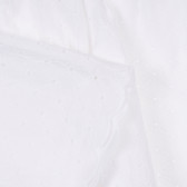 Βαμβακερό σορτς με κεντήματα, λευκό Benetton 243365 4
