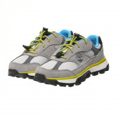 Πάνινα παπούτσια από φυσικό σουέτ με κίτρινες πινελιές, σε γκρι χρώμα Timberland 243537 