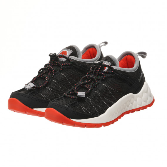 Πάνινα παπούτσια με κόκκινες πινελιές, μαύρο Timberland 243540 