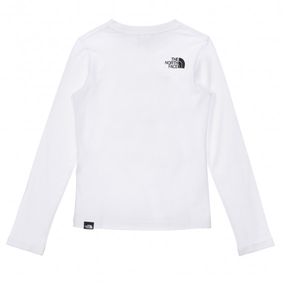 Μακρυμάνικη βαμβακερή μπλούζα με το λογότυπο της μάρκας, λευκή The North Face 243578 4