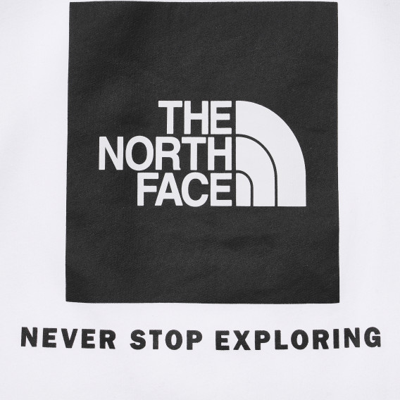 Μακρυμάνικη βαμβακερή μπλούζα με το λογότυπο της μάρκας, λευκή The North Face 243580 3