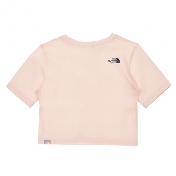 Βαμβακερό μπλουζάκι με το λογότυπο της μάρκας, σε ροζ χρώμα The North Face 243595 4