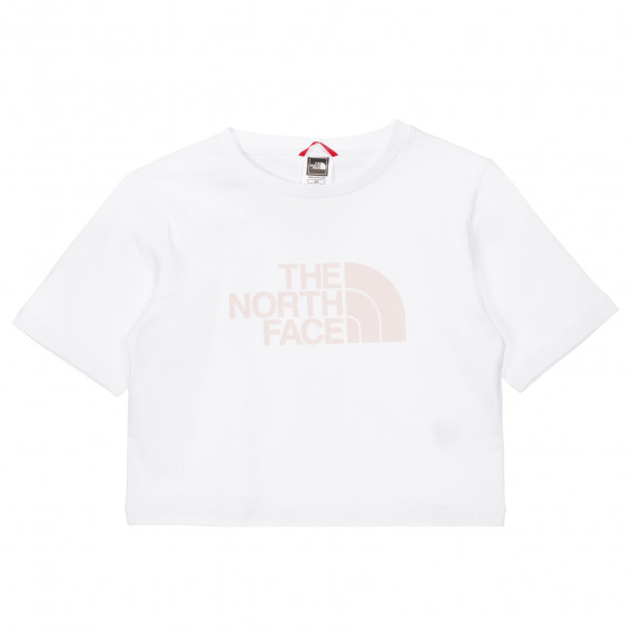 Βαμβακερό μπλουζάκι με το λογότυπο της μάρκας σε λευκό χρώμα. The North Face 243617 