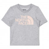 Βαμβακερό μπλουζάκι με το λογότυπο της μάρκας σε γκρι  The North Face 243632 