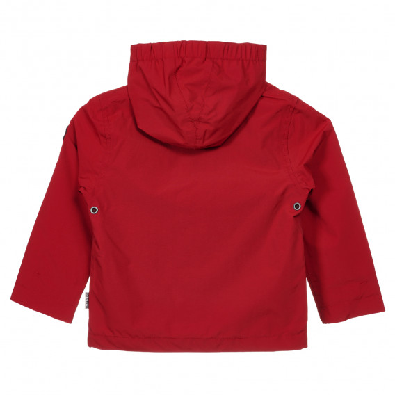 Ανοιξιάτικο μπουφάν με κουκούλα και το λογότυπο της μάρκας, κόκκινο Napapijri 243651 4