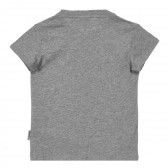Βαμβακερό μπλουζάκι με μικρή απλικέ, σε γκρι χρώμα Napapijri 243679 4