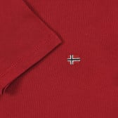 Βαμβακερό μπλουζάκι με μικρό απλικέ, κόκκινο Napapijri 243681 2