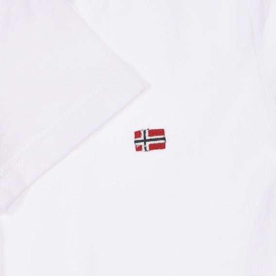 Βαμβακερό μπλουζάκι με μικρό απλικέ, λευκό Napapijri 243685 2