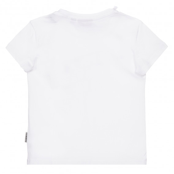 Βαμβακερό μπλουζάκι με μικρό απλικέ, λευκό Napapijri 243687 4