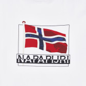Βαμβακερό μπλουζάκι με το λογότυπο της μάρκας, λευκό χρώμα Napapijri 243698 2